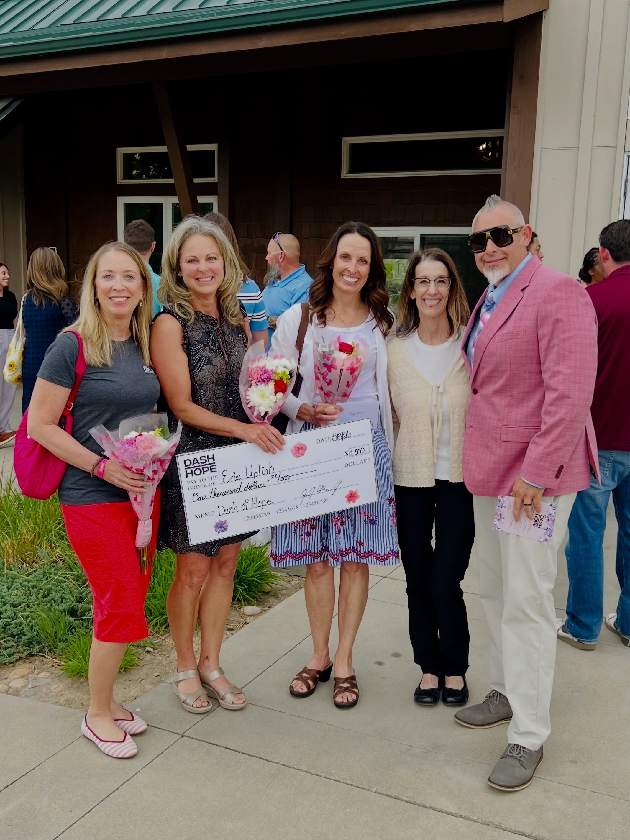 Erie UpLink was honored to be part of the recent celebration for Dash-of-Hope, a non-profit organization started by Justin Carpenter and Courtney Stanesa. Erie UpLink was nominated by Coach Jim Martinez for the impact our organization has on students