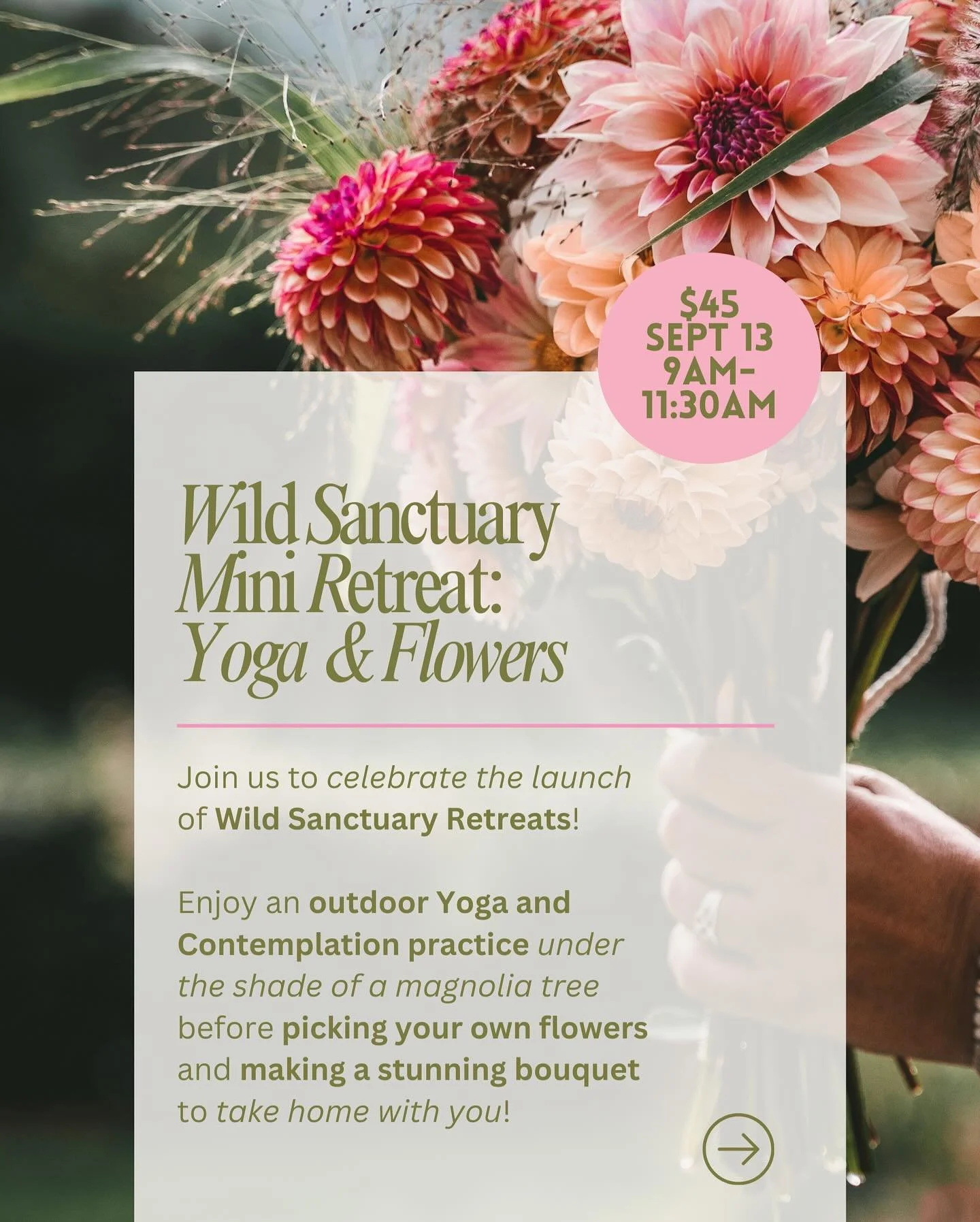 Friends! @wildsanctuaryretreats is official and we can&rsquo;t wait to share our very first ✨mini retreat✨ with you!

〰️ What&rsquo;s a mini retreat?
Think of it as a 2-2.5 hour gathering of yoga and contemplation, then a community-based activity whe