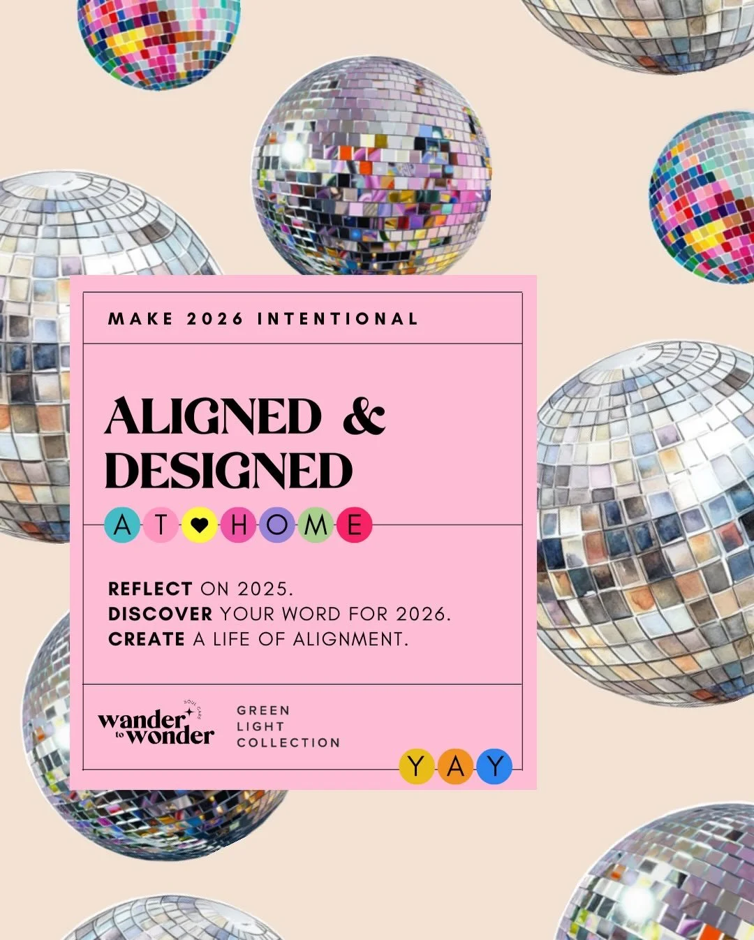 IT&rsquo;S BAAAAACK 🪩✨💖👇
Aligned &amp; Designed At Home is BACK to help you discover your word of the year for 2026!

And this year, we have TWO OPTIONS for you! ✌️
The FULL Aligned &amp; Designed Experience that you know and love:
🪩 Digital Work