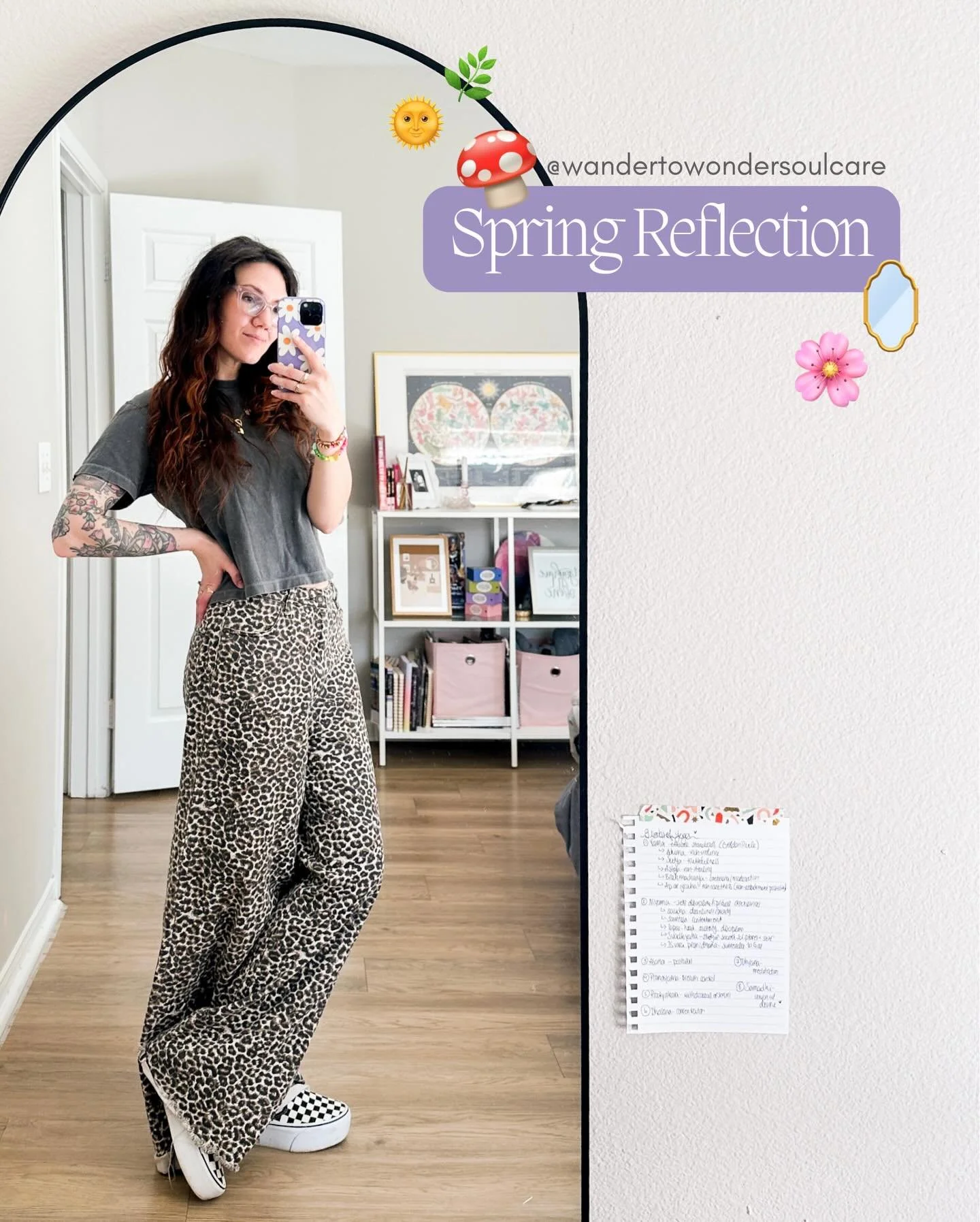 Scroll through for a little spring reflection 🪞🌸🌿
SAVE this post to come back to later!
SHARE with a friend who might enjoy reflecting 🫶
&mdash;
🙋🏻&zwj;♀️ hi! I&rsquo;m aelea! A trained and certified spiritual director, yoga teacher + life coac