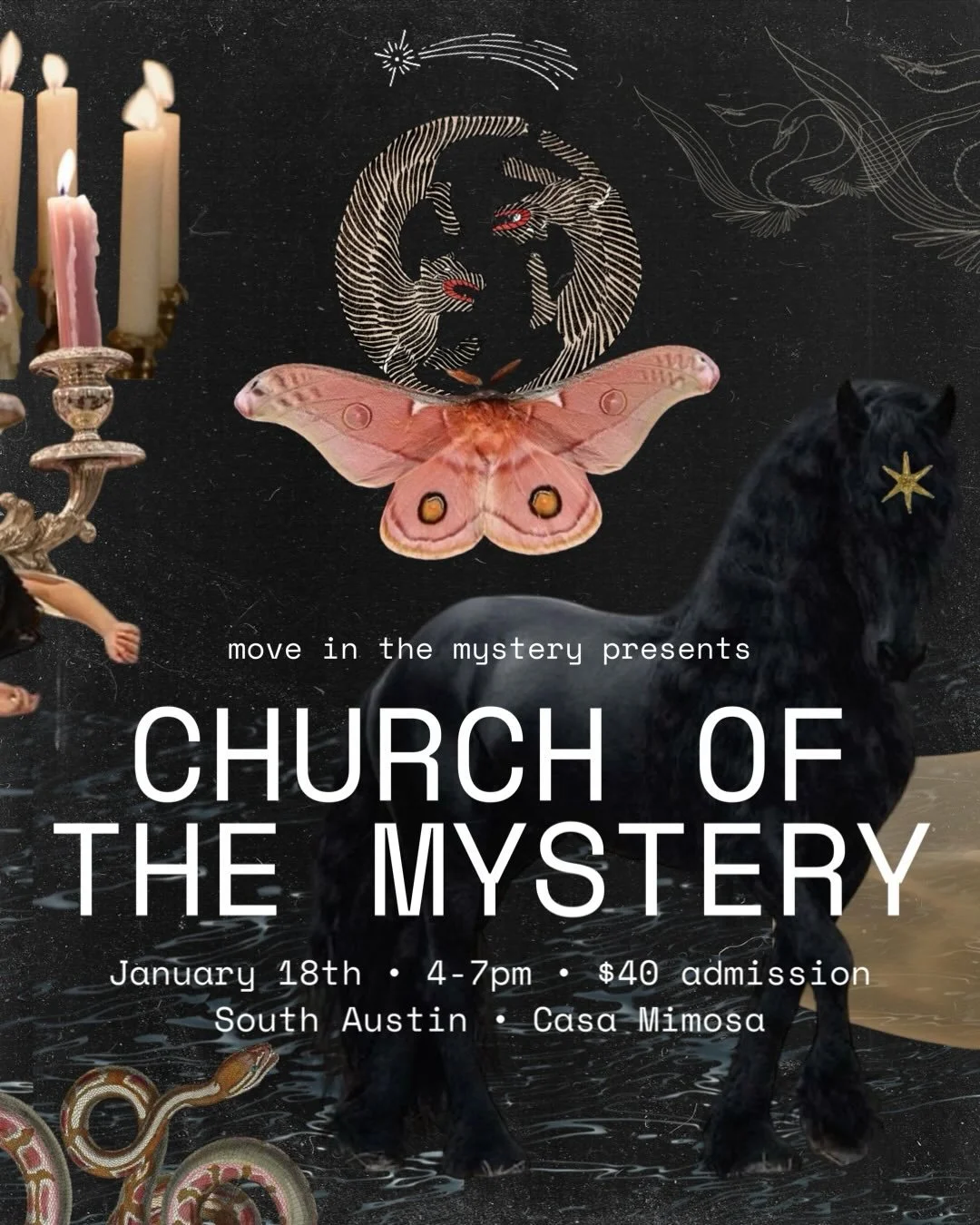 Our next CHURCH of the MYSTERY is happening on Sunday January 18th. We heard y&rsquo;all and we listened ~ the timing of Church is just a bit earlier this time so it won&rsquo;t mess up your Sunday dinner plans. 

Church of the Mystery is a deeper La