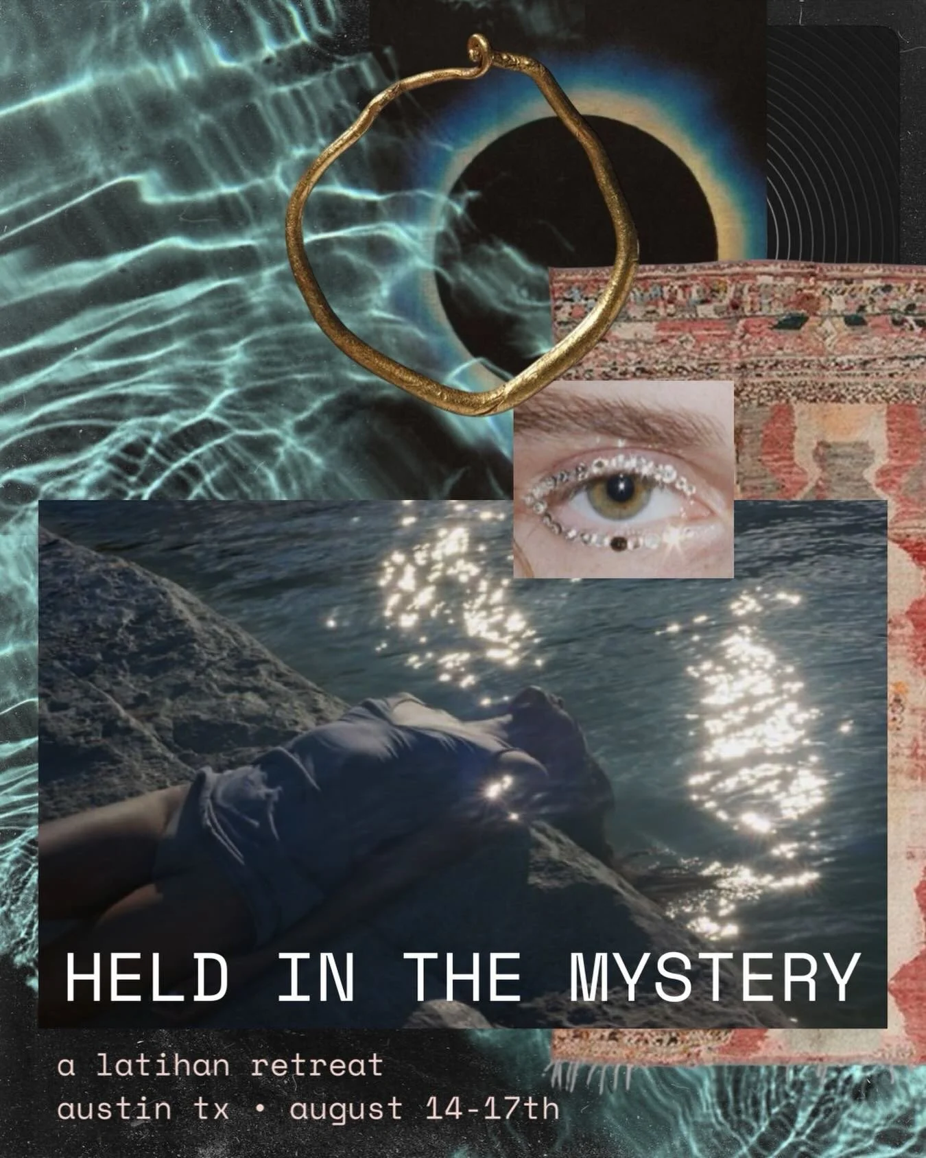 We are SO excited to announce:

HELD IN THE MYSTERY
A Latihan Retreat 
August 14th-17th 

This is three days of delicious pause from the pace of everyday life.

Let yourself be fully held in the mystery as you slow down, unwind, reconnect and return 