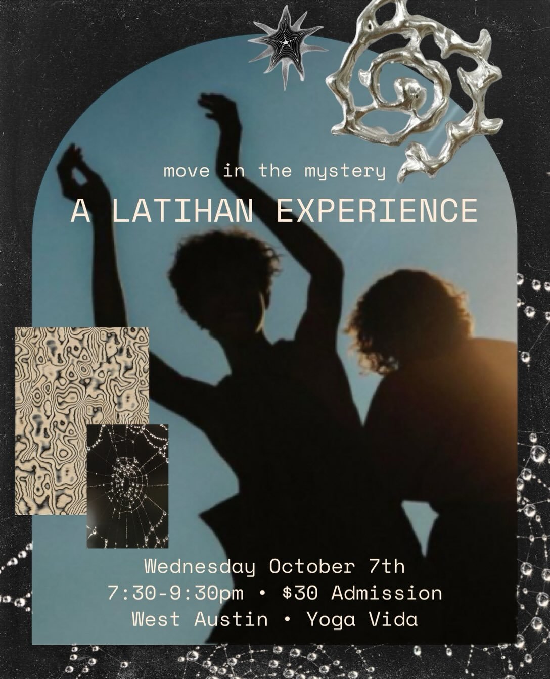 Our next Latihan in Austin is on Wednesday October 7th💫

This is a space to sink into exquisite presence with the mystery that is your life.
The mystery that is your body.
The mystery that is this moment. 

When you get this practice it supports you