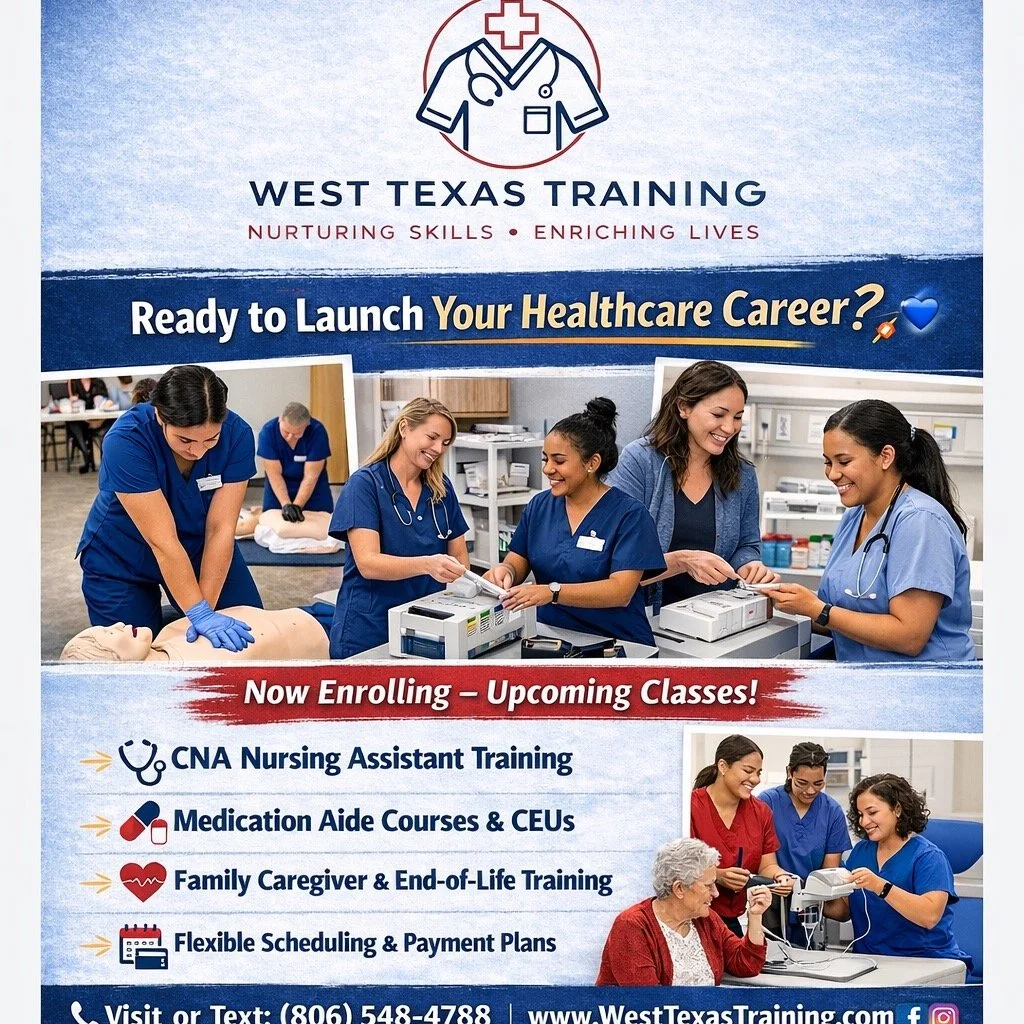✨ Now Enrolling for Upcoming Classes!
📚 Programs Include:
✔️ CNA Nursing Assistant Training
✔️ Medication Aide Courses &amp; CEUs
✔️ Family Caregiver &amp; End-of-Life Training
✔️ Flexible Schedules &amp; Payment Plans
💪 Learn from experienced inst