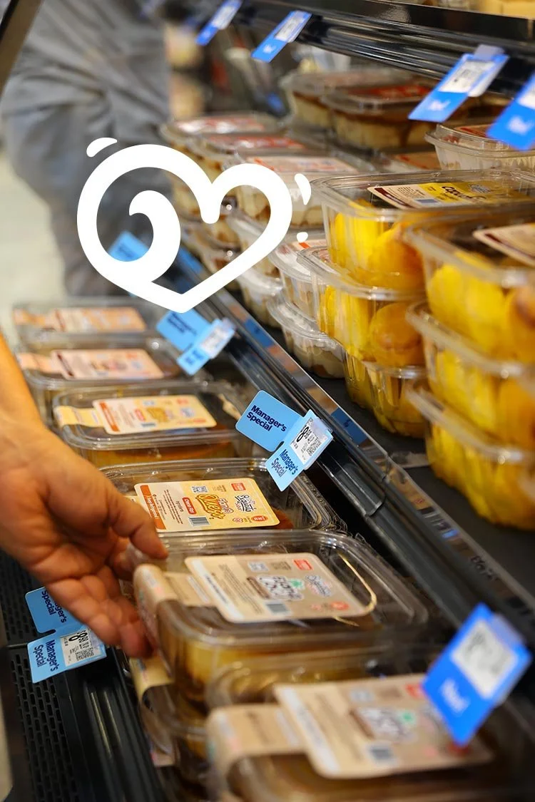 Walmart refrigerated section with El Exquisito Sabor’s vanilla and coconut flan