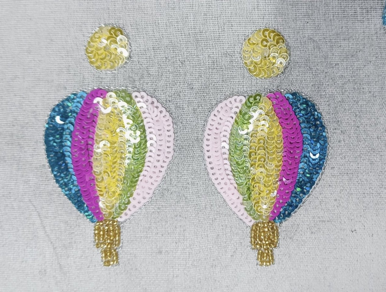 Sequin Hot Air Balloon Earring
