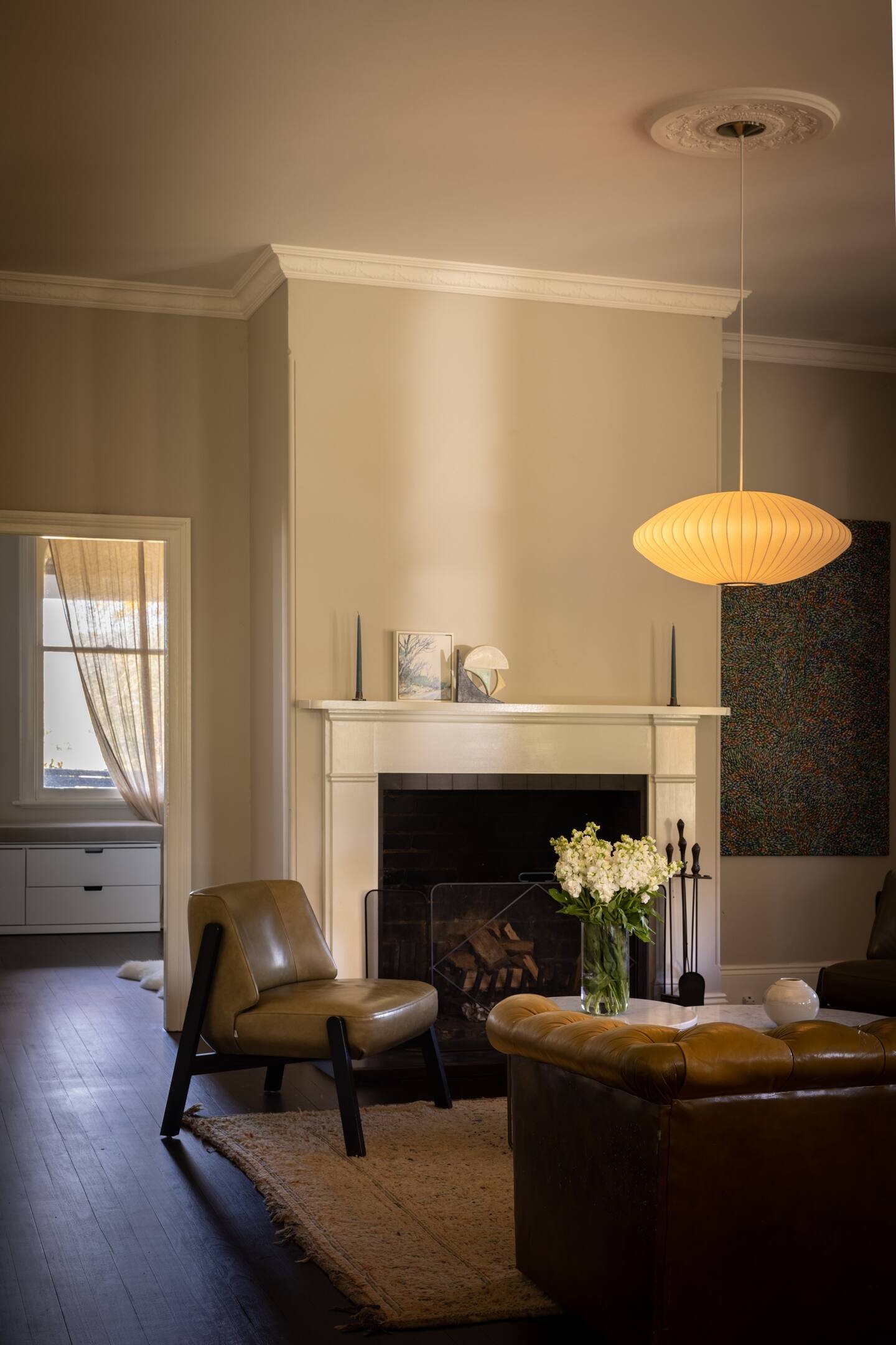 Light a fire and curl up in the living room