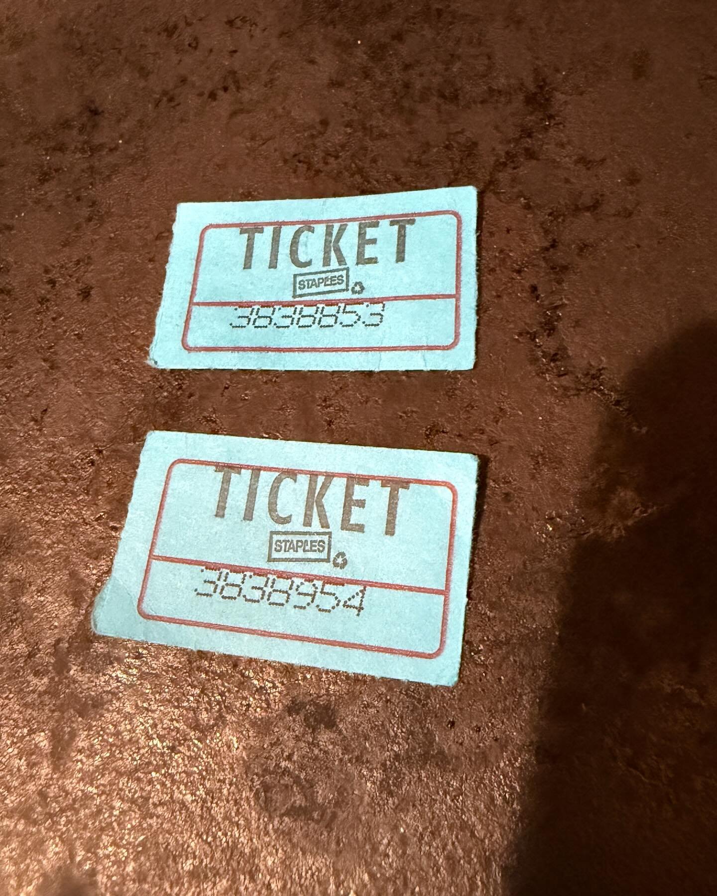 Did you attend the Pink/Teal Charity Softball game last night? If so, thank you for coming out and supporting!
Did you buy raffle tickets to win one of our incredible baskets?
If these were your tickets, you won!! Two of our baskets were not claim