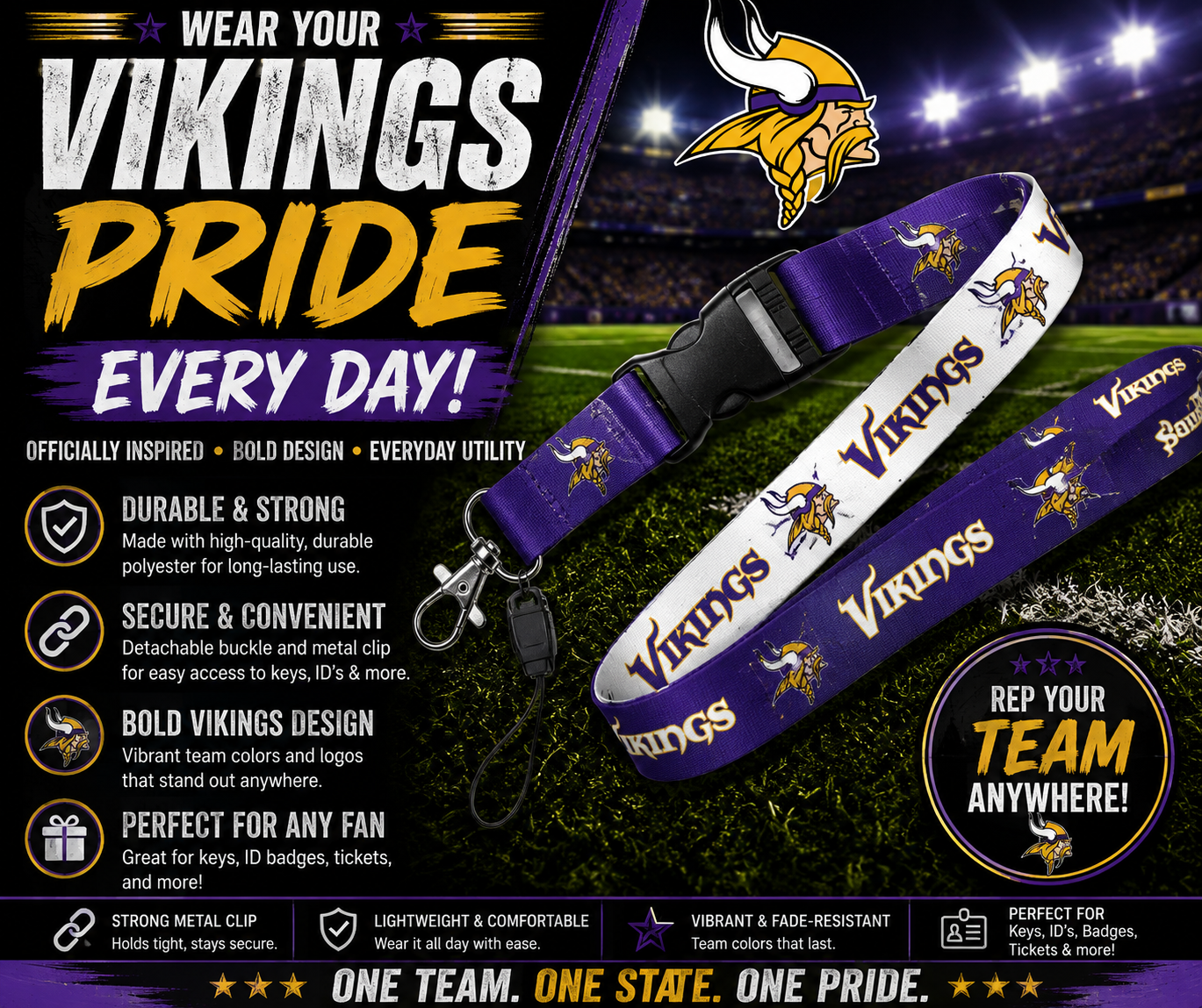 Minnesota Vikings Lanyard