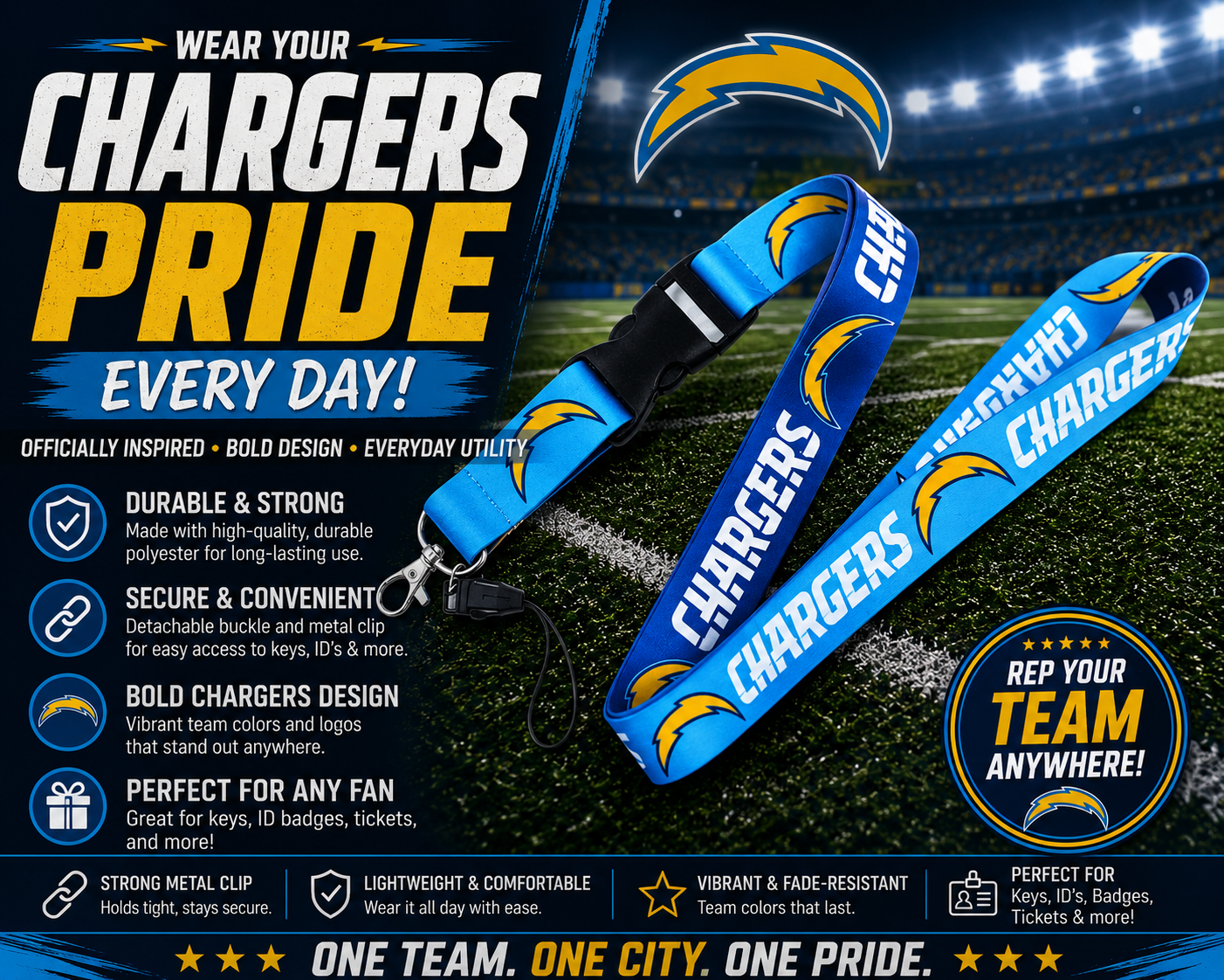 Los Angeles (LA) Chargers Lanyard