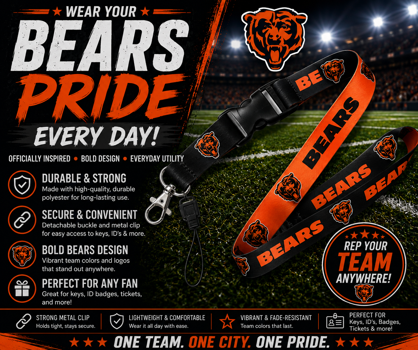 Chicago Bears Lanyard