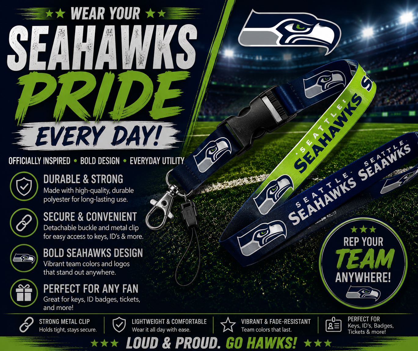 Seattle Seahawks Lanyard