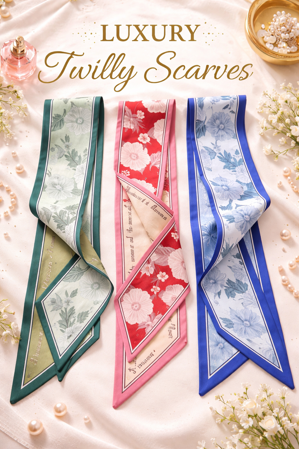 FREE GIFT WITH PURCHASE!! Narrow Long Silk Scarf Ladies Spring And Summer Hair Band