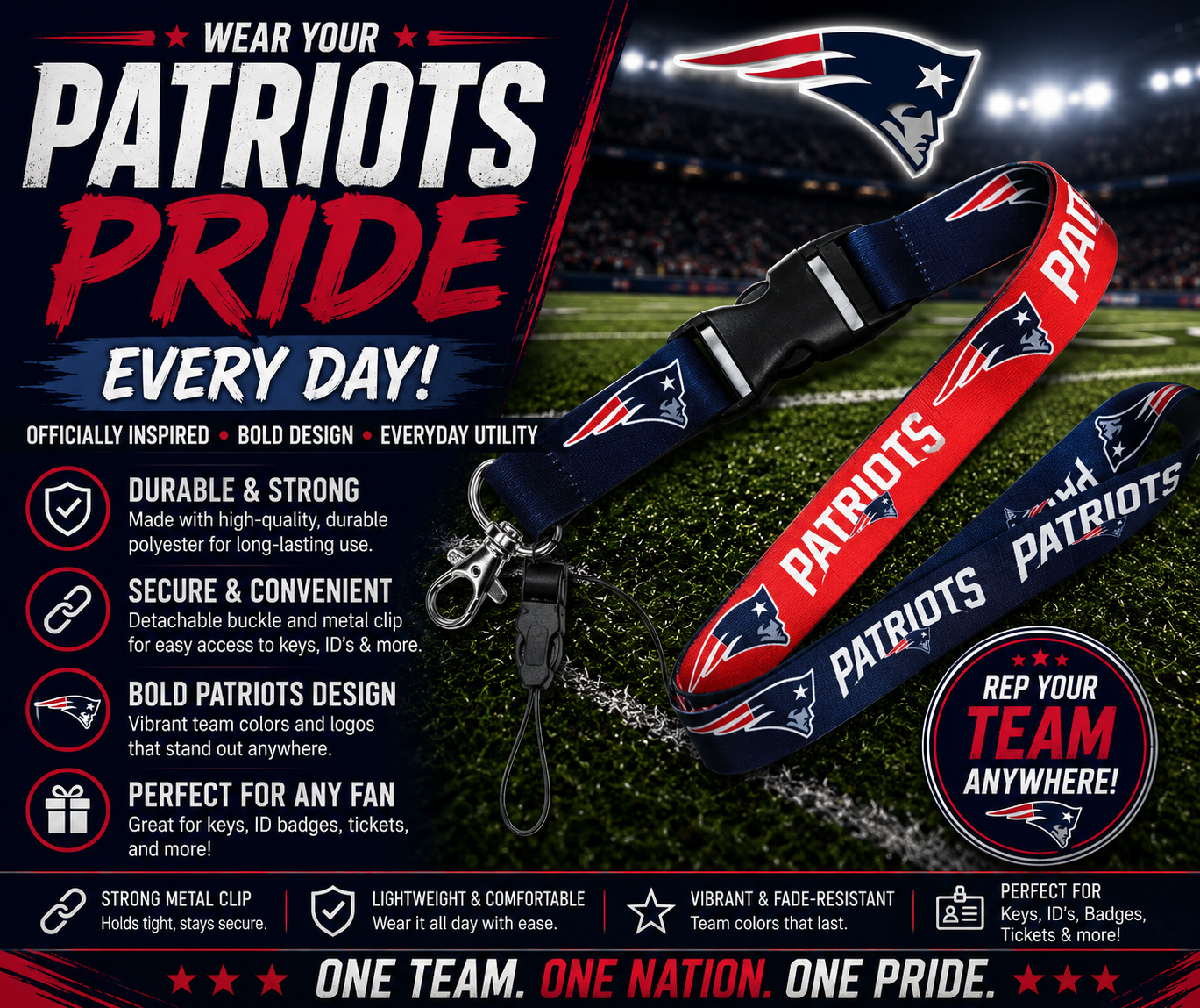 New England Patriots Lanyard