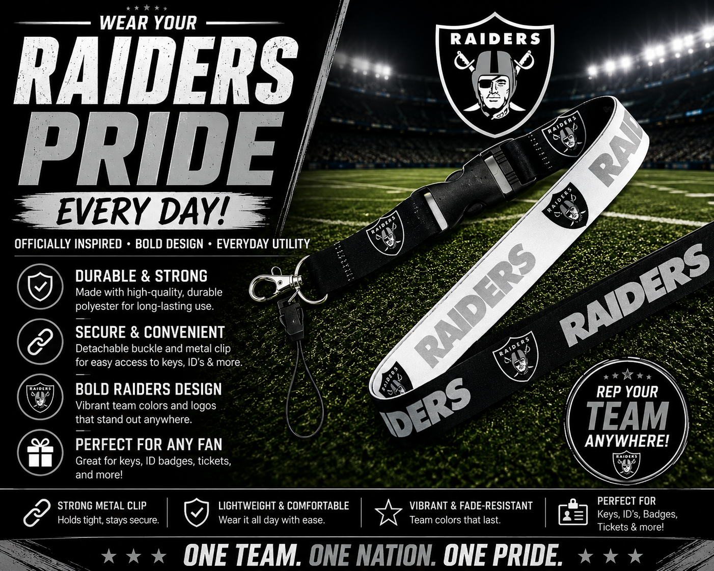 Las Vegas Raiders Lanyard