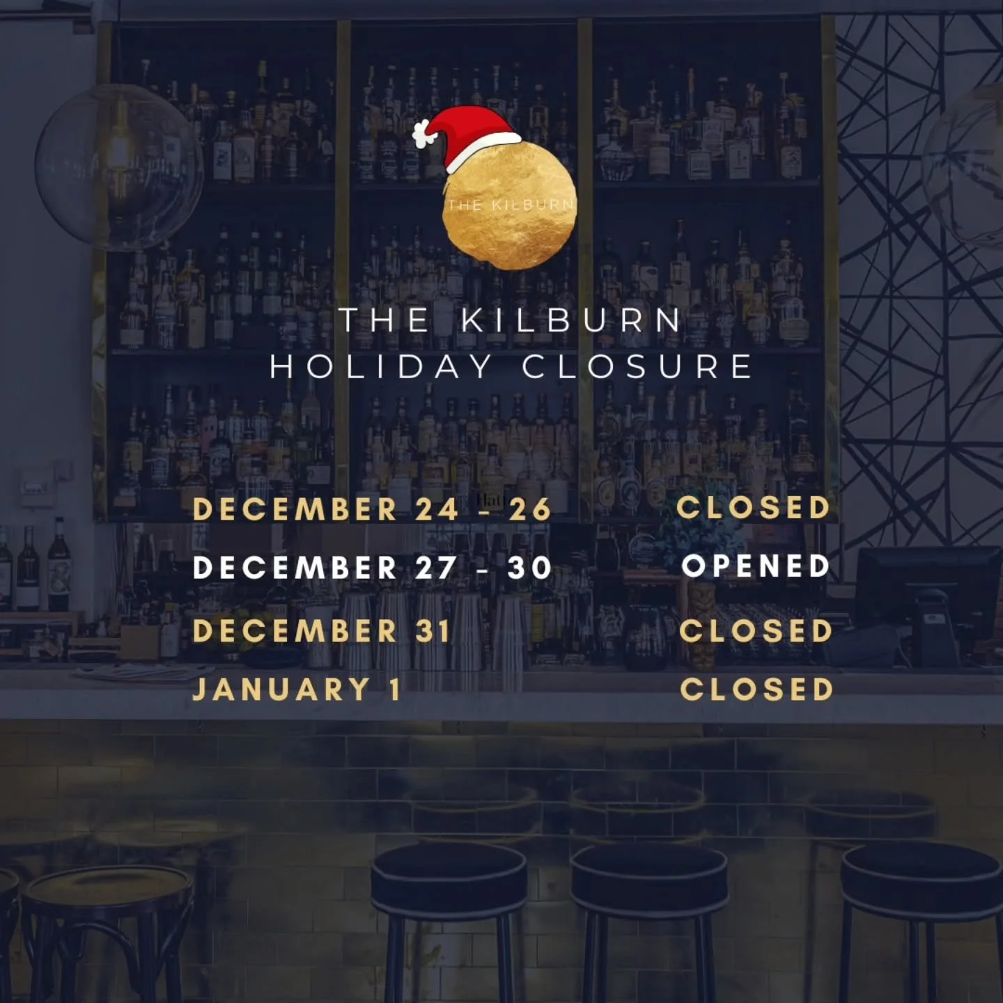 🎄Holiday Closure Notice...

The Kilburn team will be taking a few days break in between the festive season.

We wish all our customers a very Merry Christmas and a Happy New Year.
Thank you for all your support throughout the year we look forward to