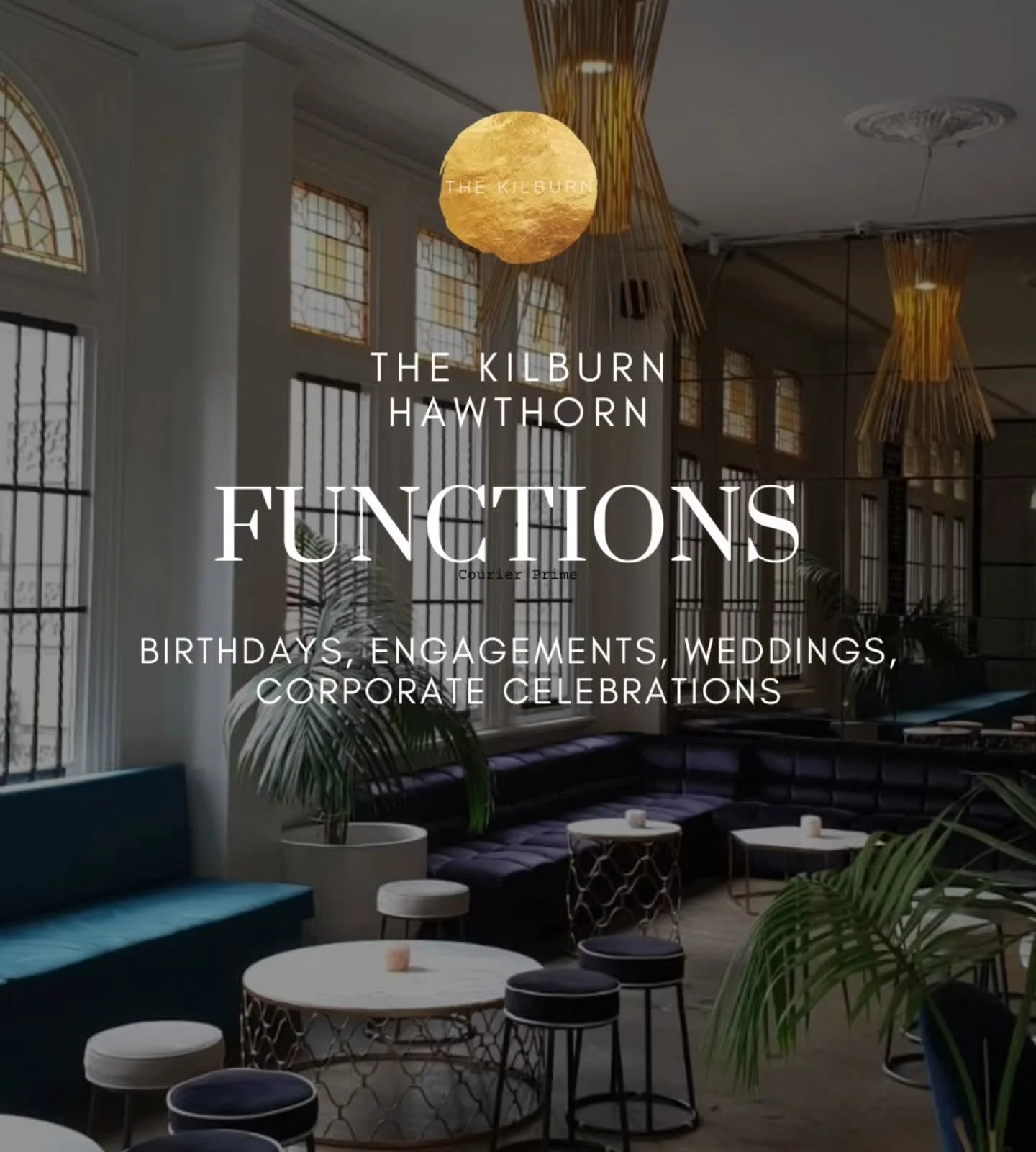 Planning an event?

Celebrate at The Kilburn, a beautiful function space in Hawthorn. Perfect for birthdays, engagements and private events.

🥂 Stylish venue
🎉 Drink packages
🍸 Bar tabs available
📍 Hawthorn location

Spoil your guests with compli