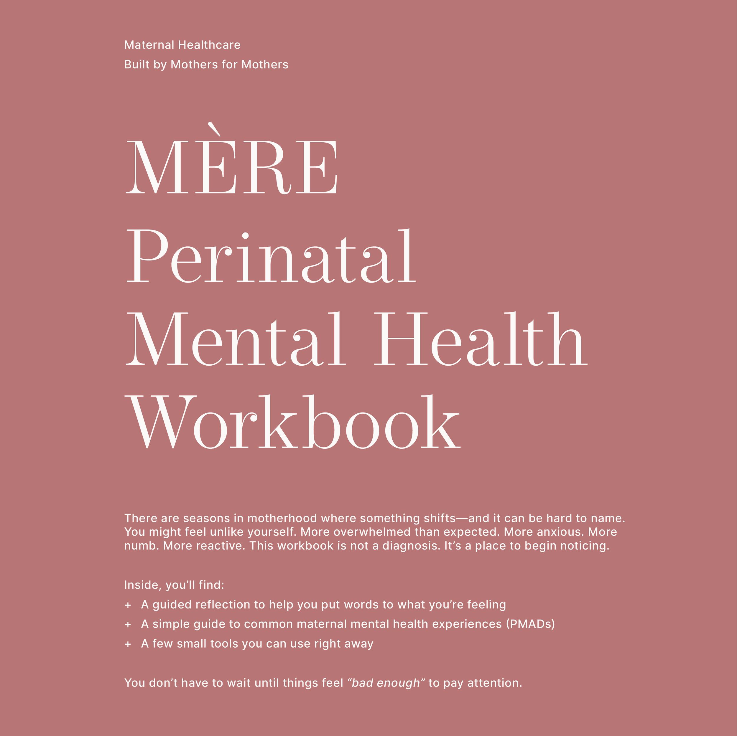 MÈRE Perinatal Mental Health Workbook