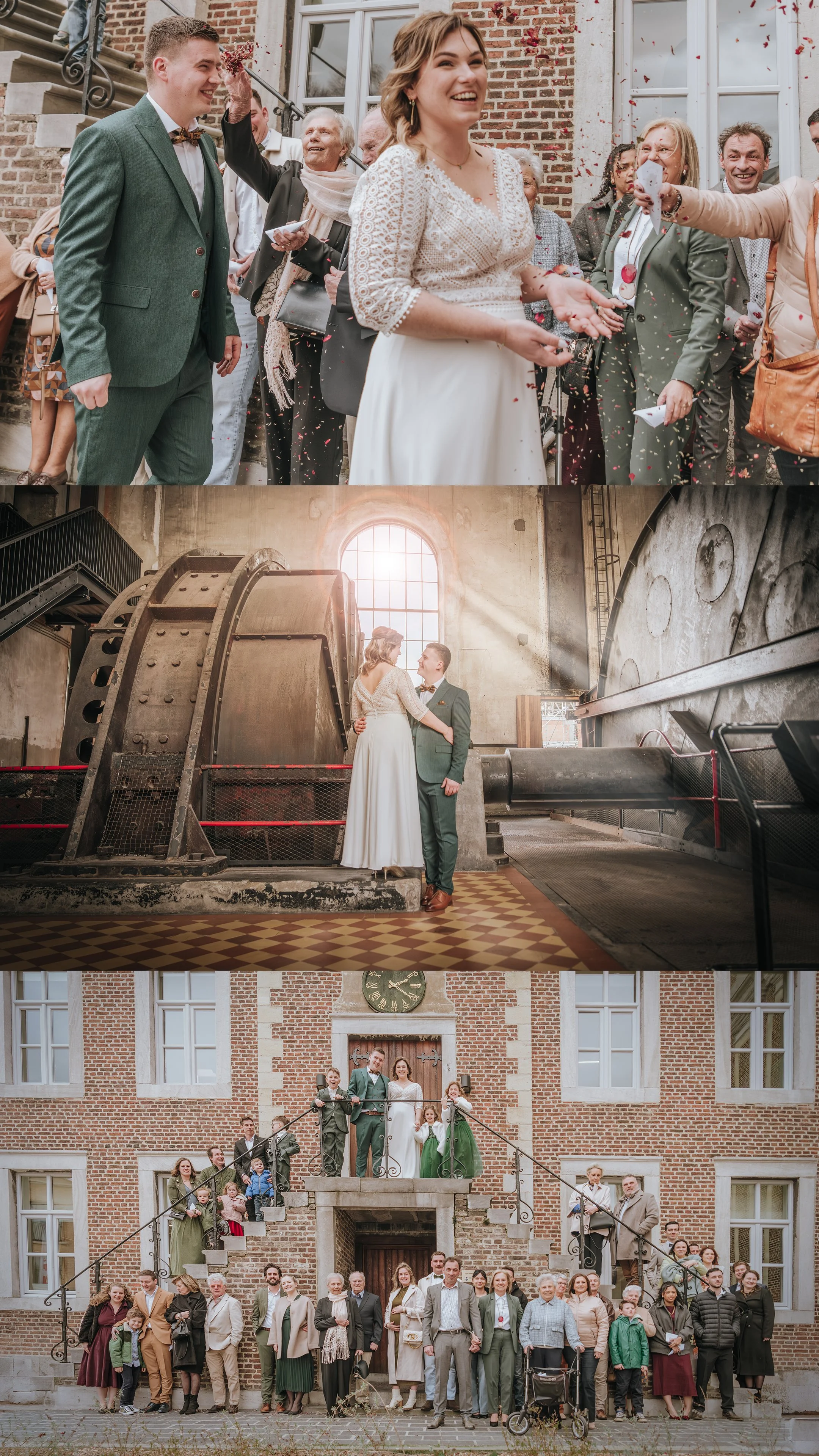 Trouwfotograaf West-Vlaanderen, Oost-Vlaanderen, Vlaams-Brabant, Antwerpen, Brussel, Brugge – natuurlijke huwelijksreportage van bruidspaar in de stad