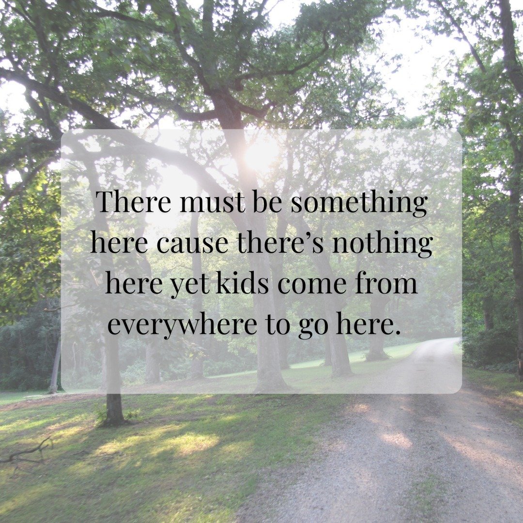 Back in October at the end of BOND one of our parents who was picking up a camper and a counselor (and who's kids have spent plenty of time at RRBC) told some of our staff, "There must be something here cause there's nothing here yet kids come f