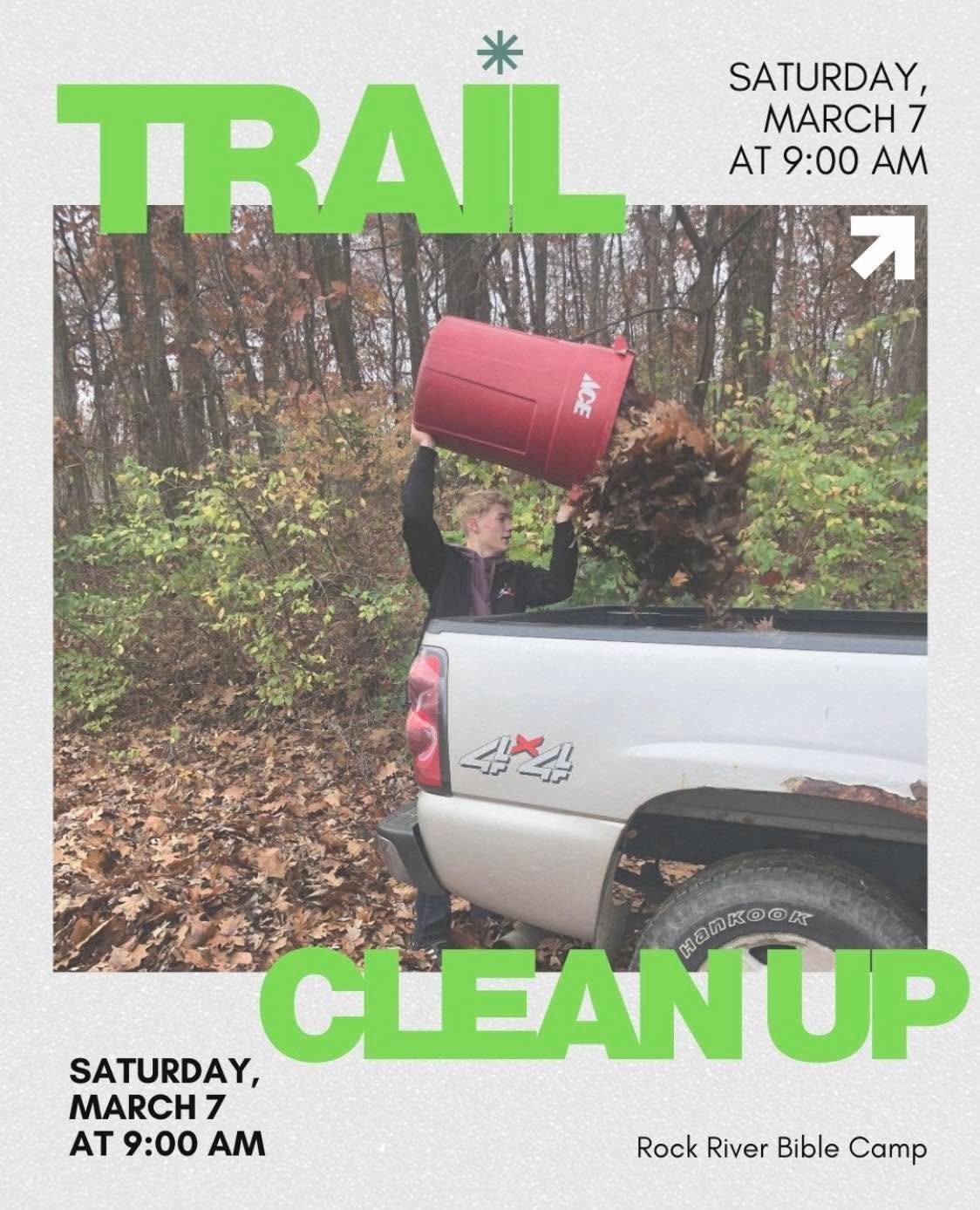 Happening tomorrow!
We&rsquo;d love to see you at camp for trail clean up. 
It might be cold so bring cold weather wear along with your outdoor tools.