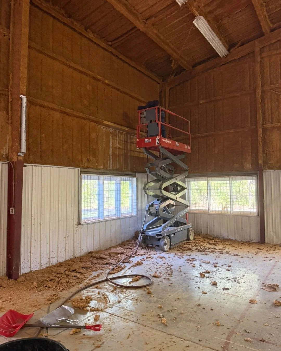 If you&rsquo;ve been in the Rec Hall in recent years you know it has been in need of some love and attention. 
Well it&rsquo;s getting just that over the next week as the insulation is coming down thanks to some volunteers! 
We are so excited that th