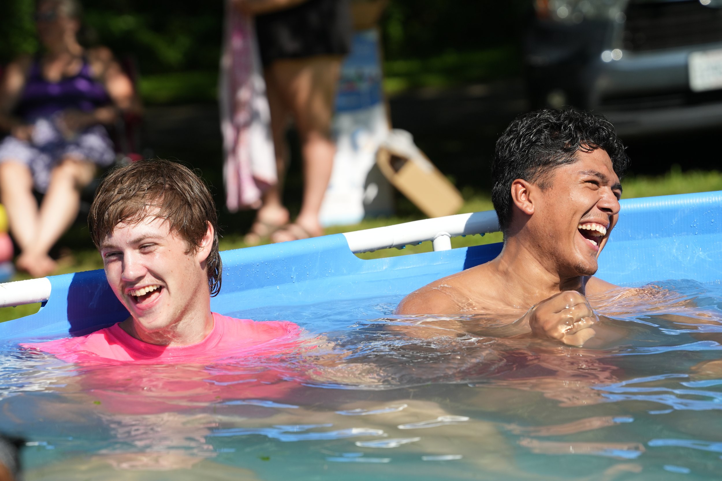 Rock River Bible Camp counselor being silly