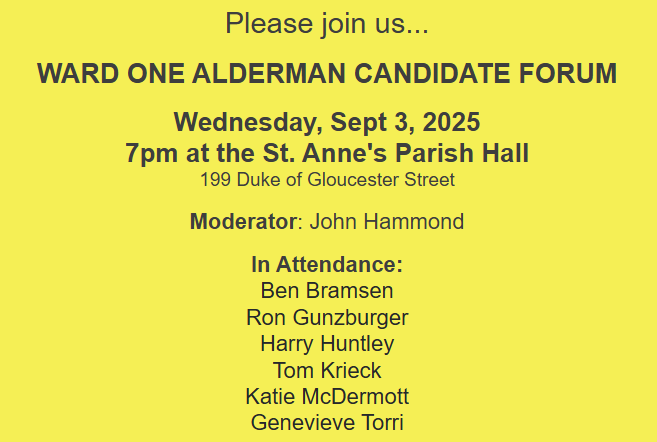 Ward One Residents Association Candidate Forum
