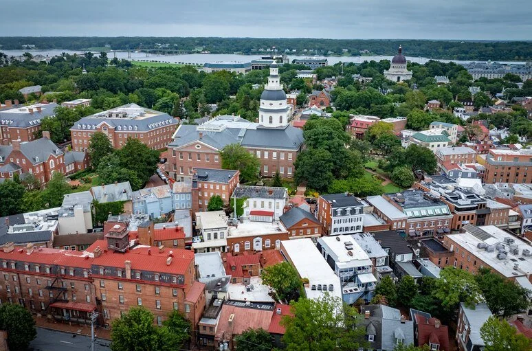 Aerial photo of downtown Annapolis