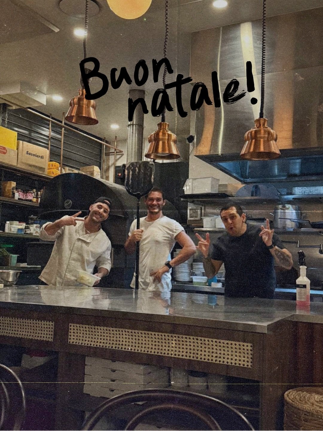 Buon Natale from this dream team who have kneaded, stretched and fired your pizzas every weekend for the past 2 years! We&rsquo;re so lucky ❤️ can&rsquo;t wait to see you more in 2026 and unveil our new menu and brand refresh. Grazie! 🍕🍷