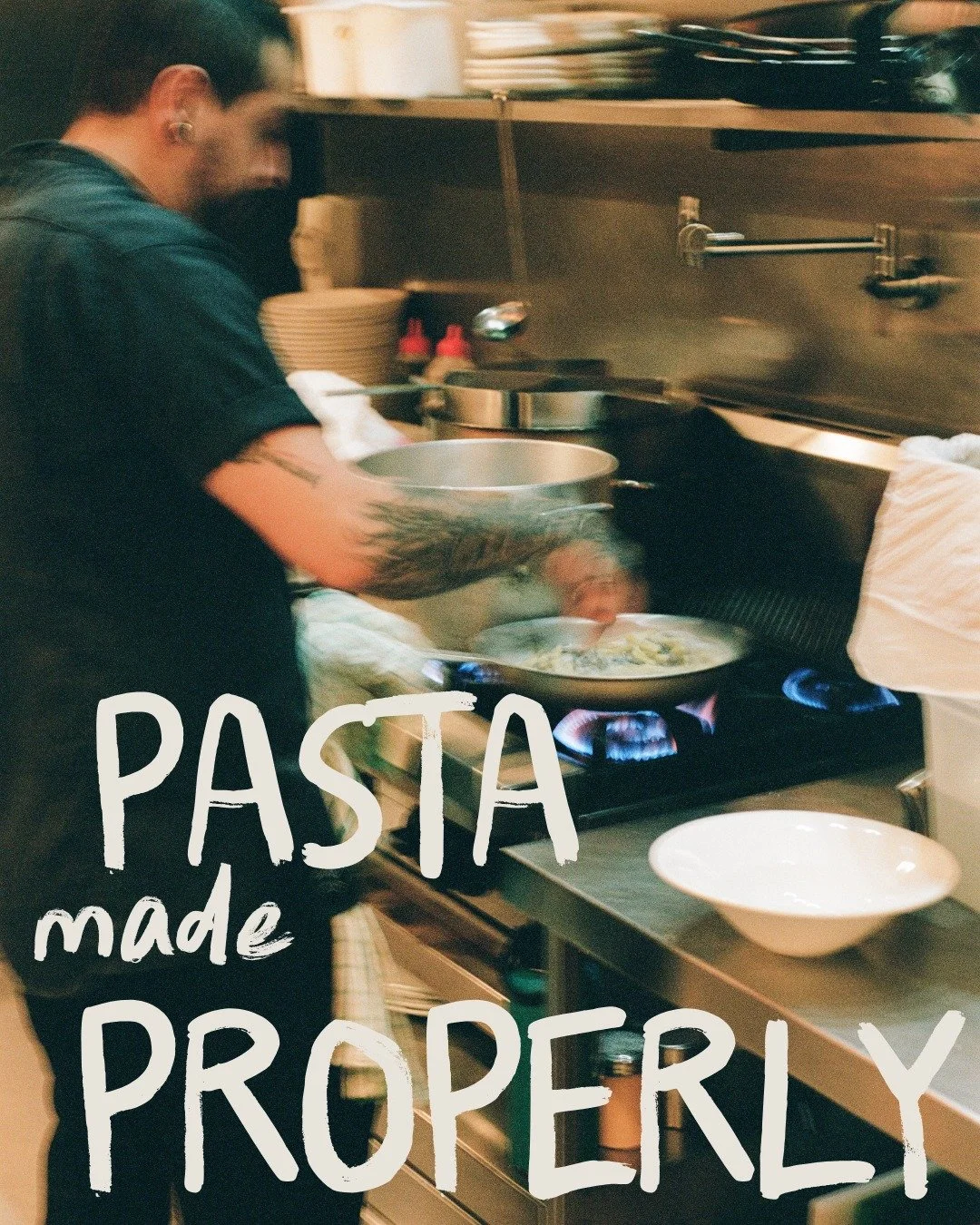 Pasta made properly.
It&rsquo;s what we love, what we know and what we do every day.
Rolled by hand, cooked to order, finished with care.
Because real pasta deserves time, attention and a little bit of love. ❤️🇮🇹
