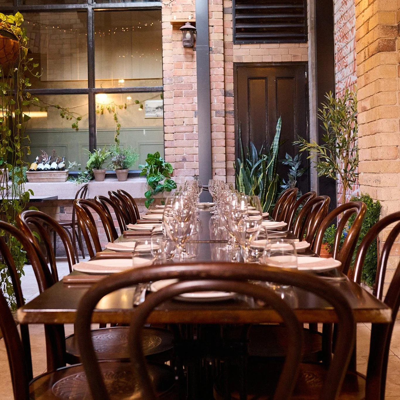 @rosmarino.brisbane 's courtyard available on Sundays for your party 🍾
