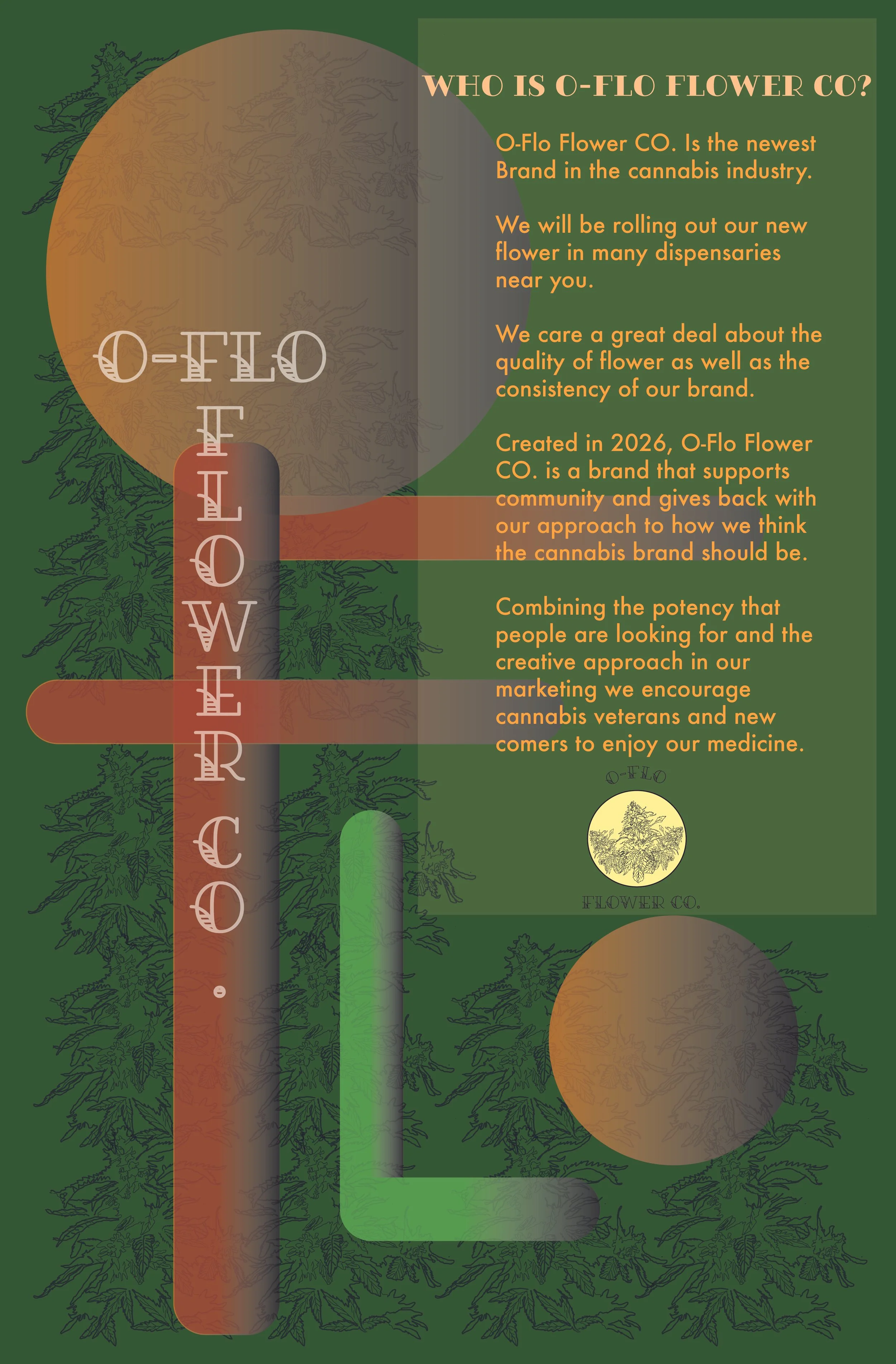 This is a poster that promotes the the brand through an announcement. We give a little background on who we are and our aesthetic is showcases to allude to what will be marketed in the future using our style marketing.