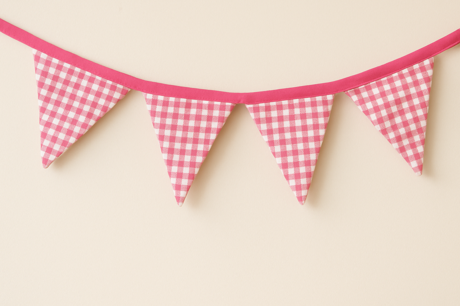 Pink Gingham Bunting $5 HIRE