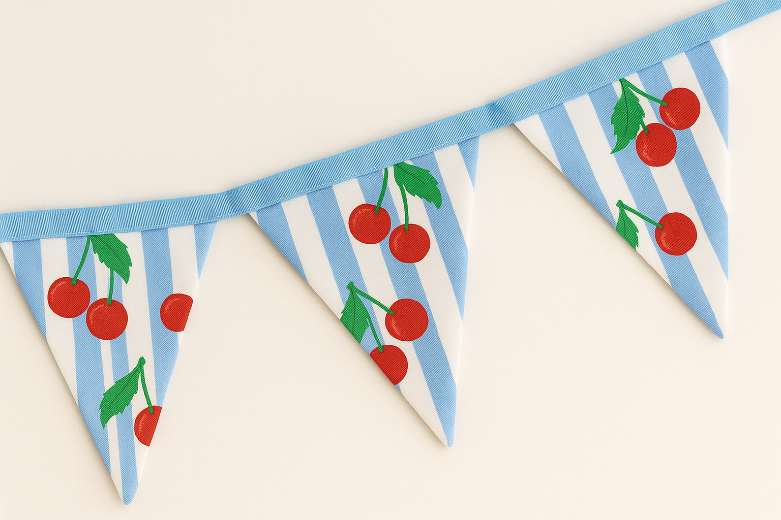 Blue and Cherry Bunting $5 HIRE