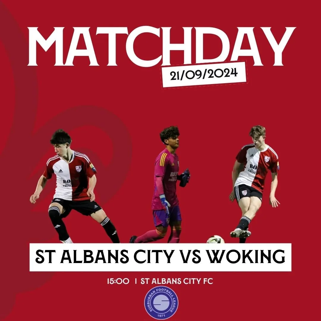 It's MATCHDAY as the u21's travel to St Albans City in the Suburban Football League

🔴⚪