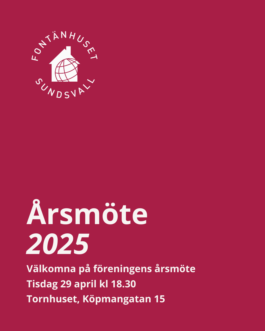 Årsmöte Fontänhuset Sundsvall