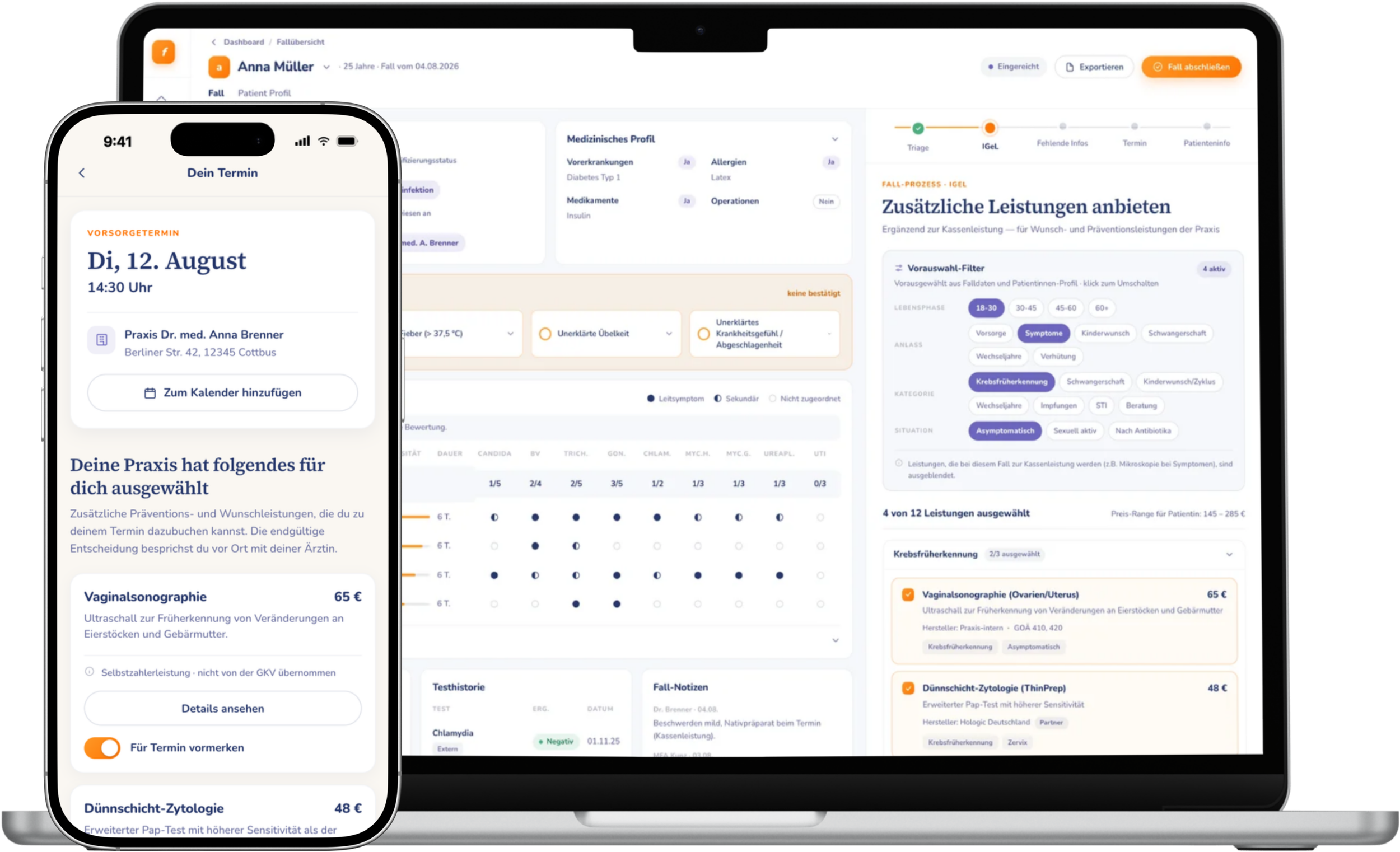 femote feature: Patient education and booking for self-payer services