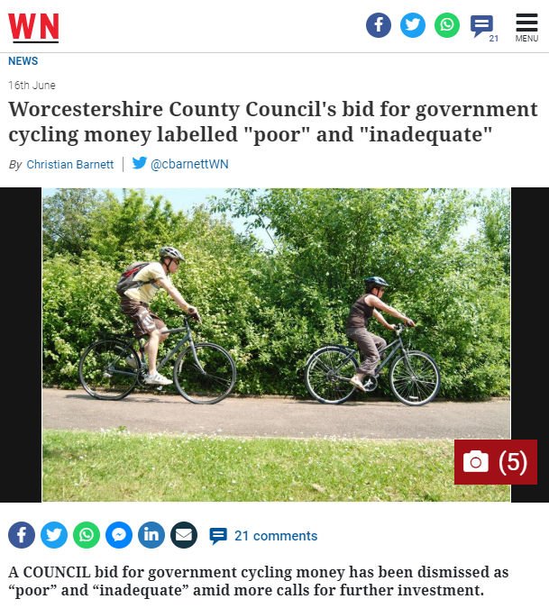 Coverage of cycling in local and national media