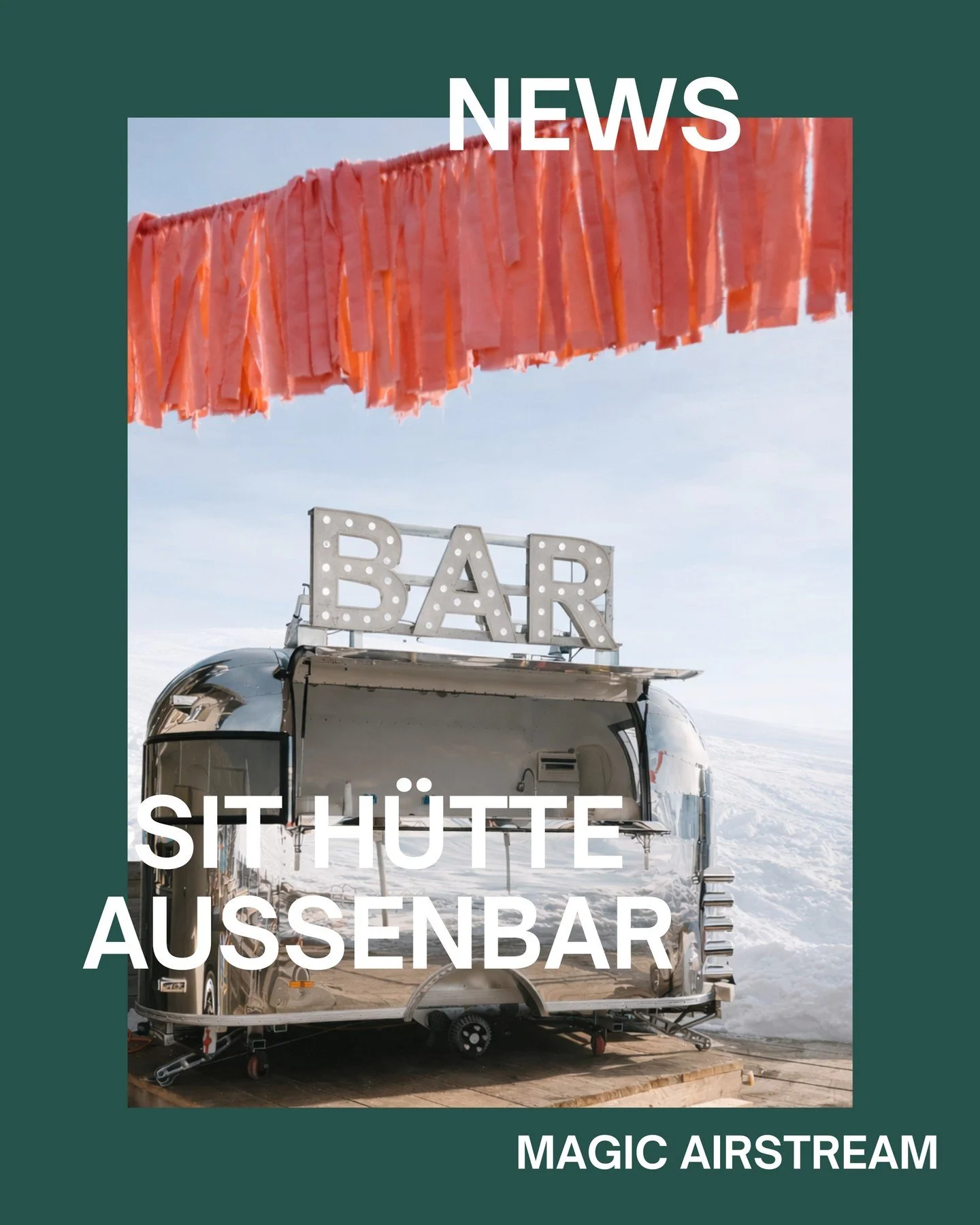 ✨ M&auml;use BIG NEWS!!! Der sit h&uuml;tte Magic Airstream ist da 🍸🪩✨️⁠
⁠
Ab sofort wird bei uns auch draussen ausgeschenkt &ndash; direkt aus dem silbernen Herzen der Terrasse 💖. Hallo kalte Drinks, Bergsonne &amp; Boho Vibes!⁠
⁠
P&uuml;nktlich 