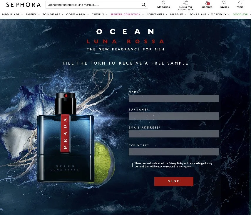 Luna Rossa Ocean landing page