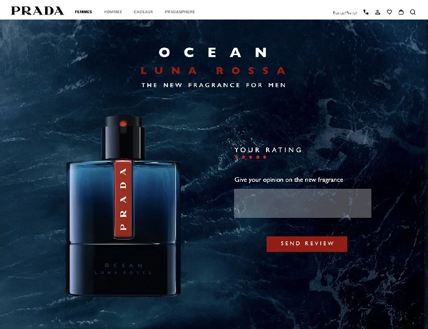 Luna Rossa Ocean landing page