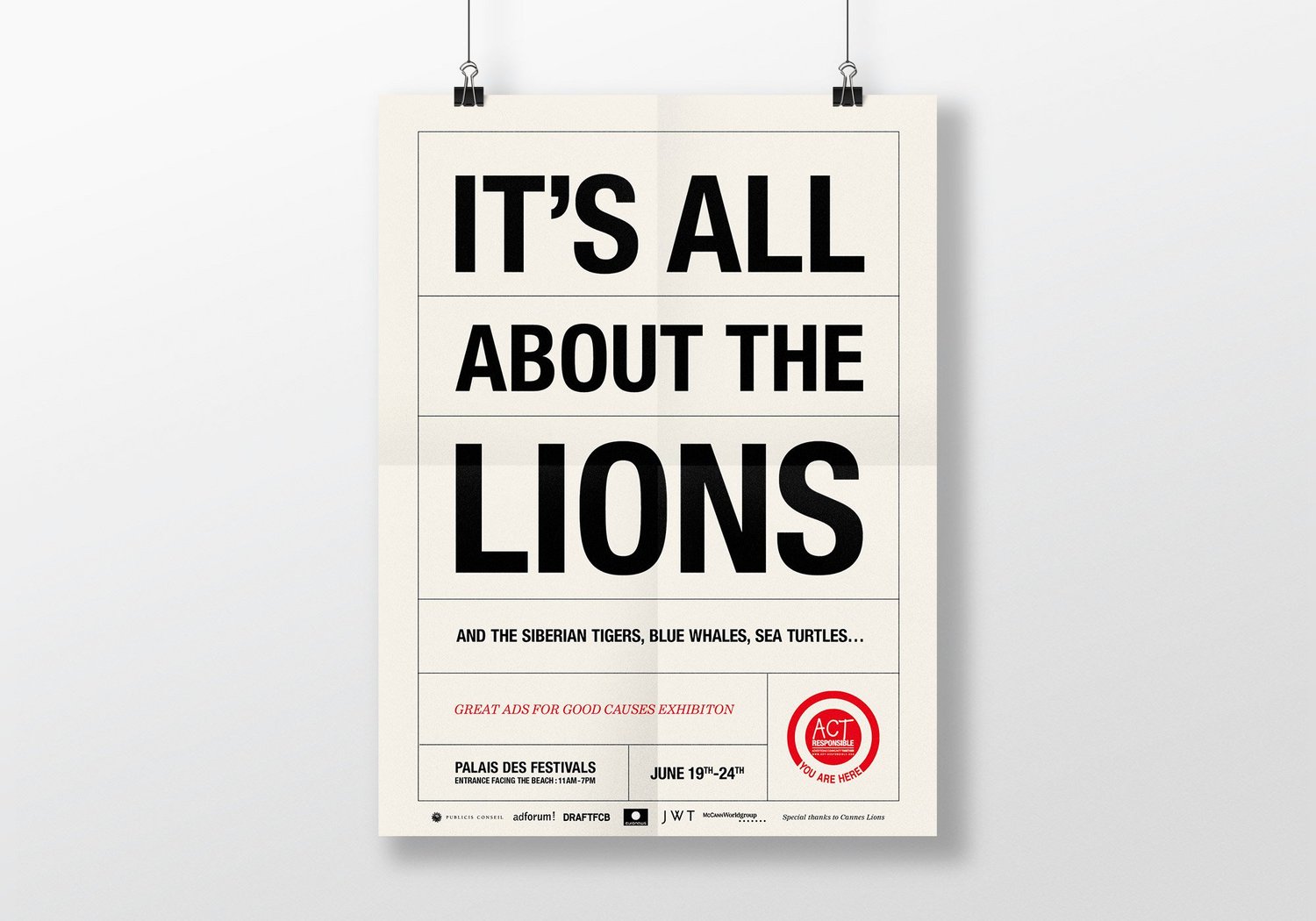Poster: It’s all about the Lions. And the Siberian tigers, blue whales, sea turtles…