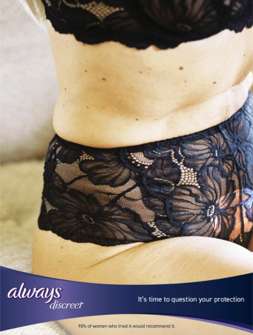 Always Discreet: lace, worn with confidence