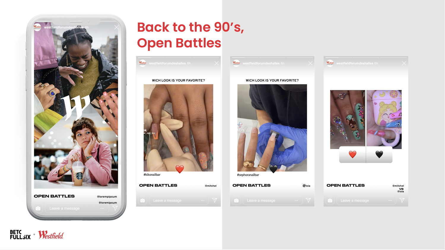 Westfield social: Back to the 90s, open battles