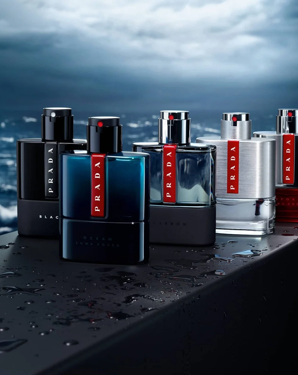 The Luna Rossa Ocean range on a stormy shore