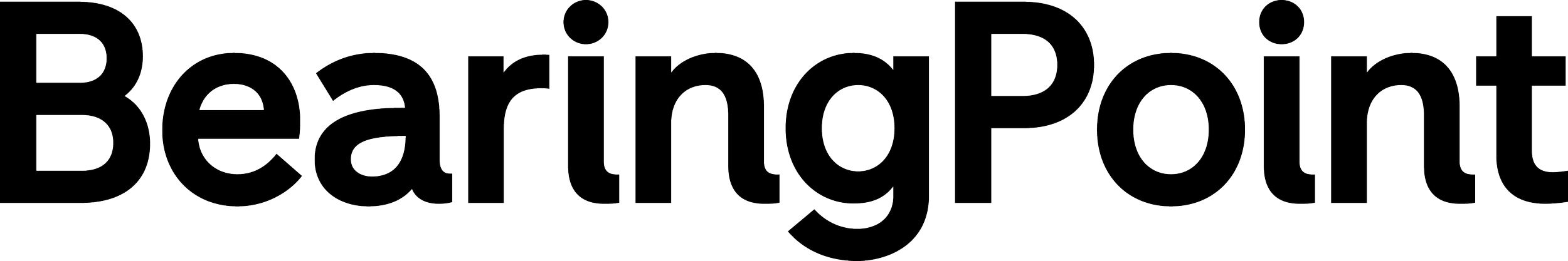 Graphic featuring the text 'BearingPoint' in black, stylized letters on a transparent background.