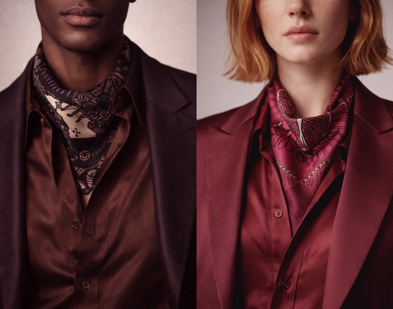 The quiet movement of silk.