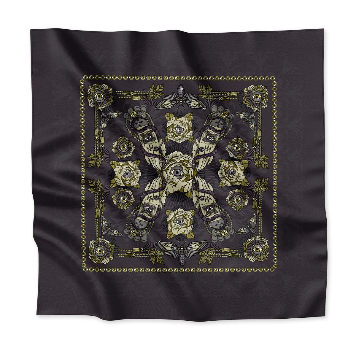Eye Flower  Silk Scarf