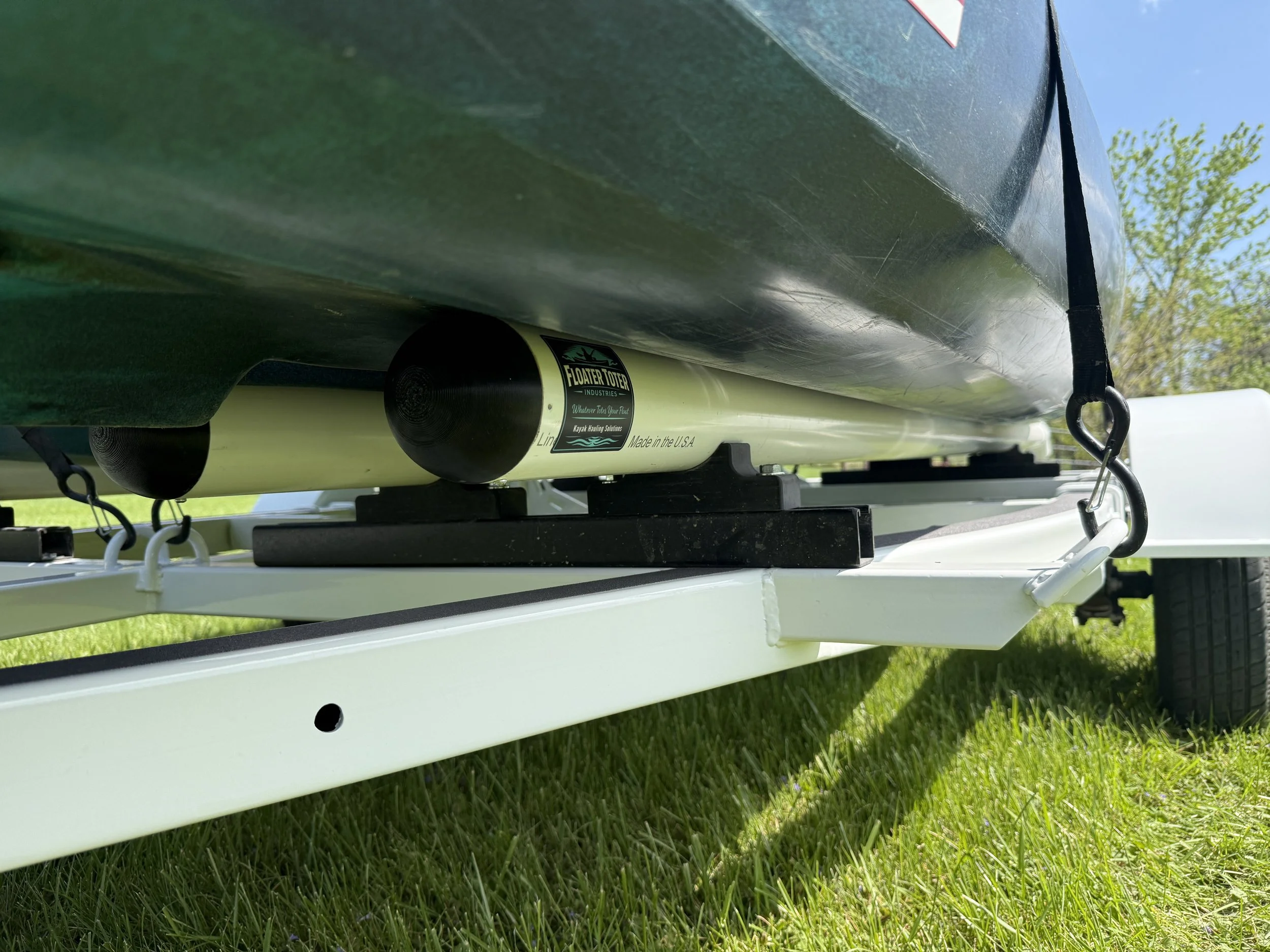 PVC bunk mounts for kayak trailer